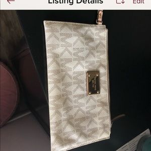 MK Vanilla Monogram Wristlet